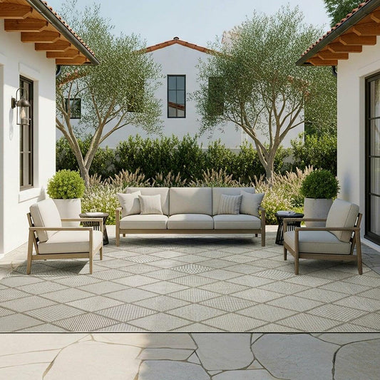 Laguna Indoor/Outdoor Area Rug, Morris Angora Rope, 8'8” x 13'
