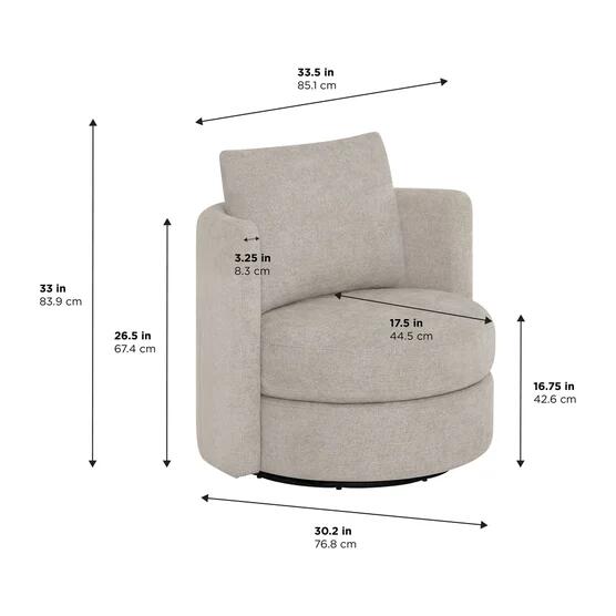 Thomasville Davos Swivel Chairs, 2-pack, Gray