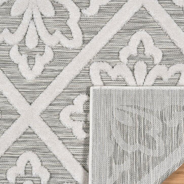 Laguna Indoor/Outdoor Area Rug, Bennet Gray Ivory, 7'10” x 10'