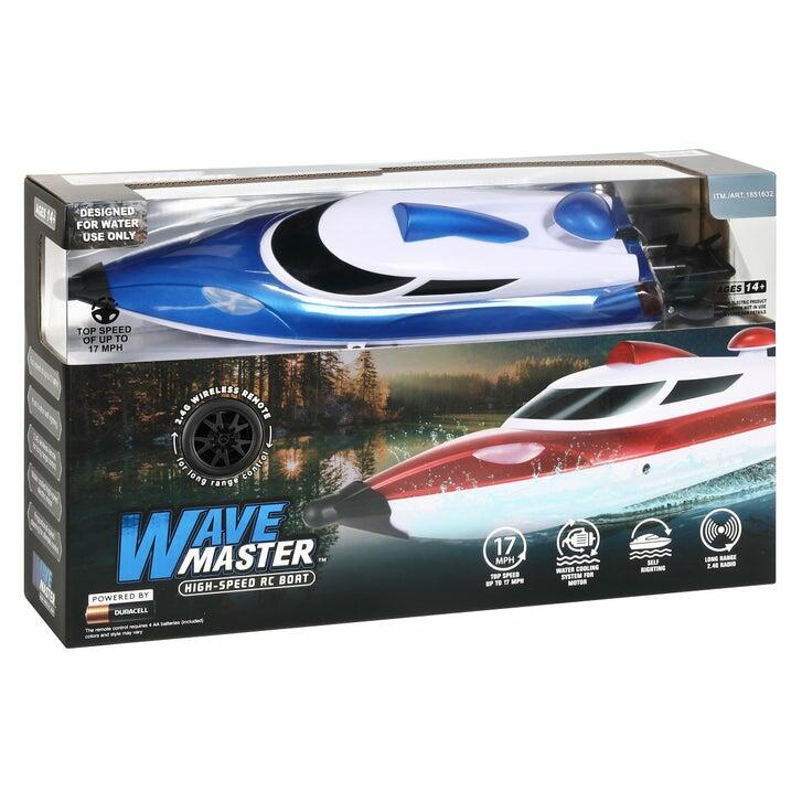 Wave Master High Speed RC Boat, Blue