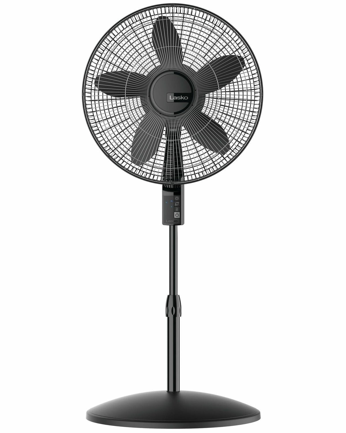 Lasko 18" Pedestal Fan, Oscillating, 4-Speed, Remote, Timer, Black
