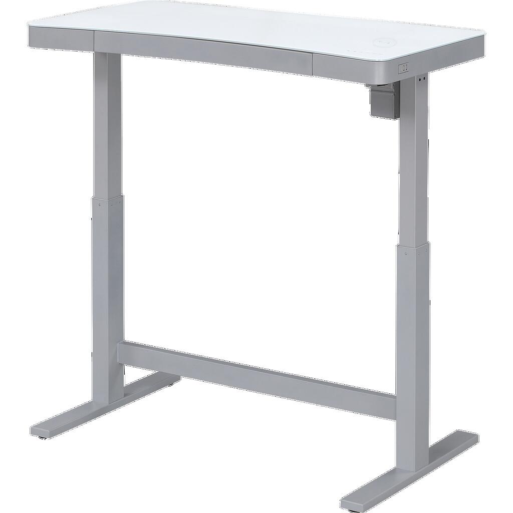 Tresanti Adjustable Height Sit/Stand Tech Desk, 47.3"L x 23.7"W x 29.4"- 47"H, White