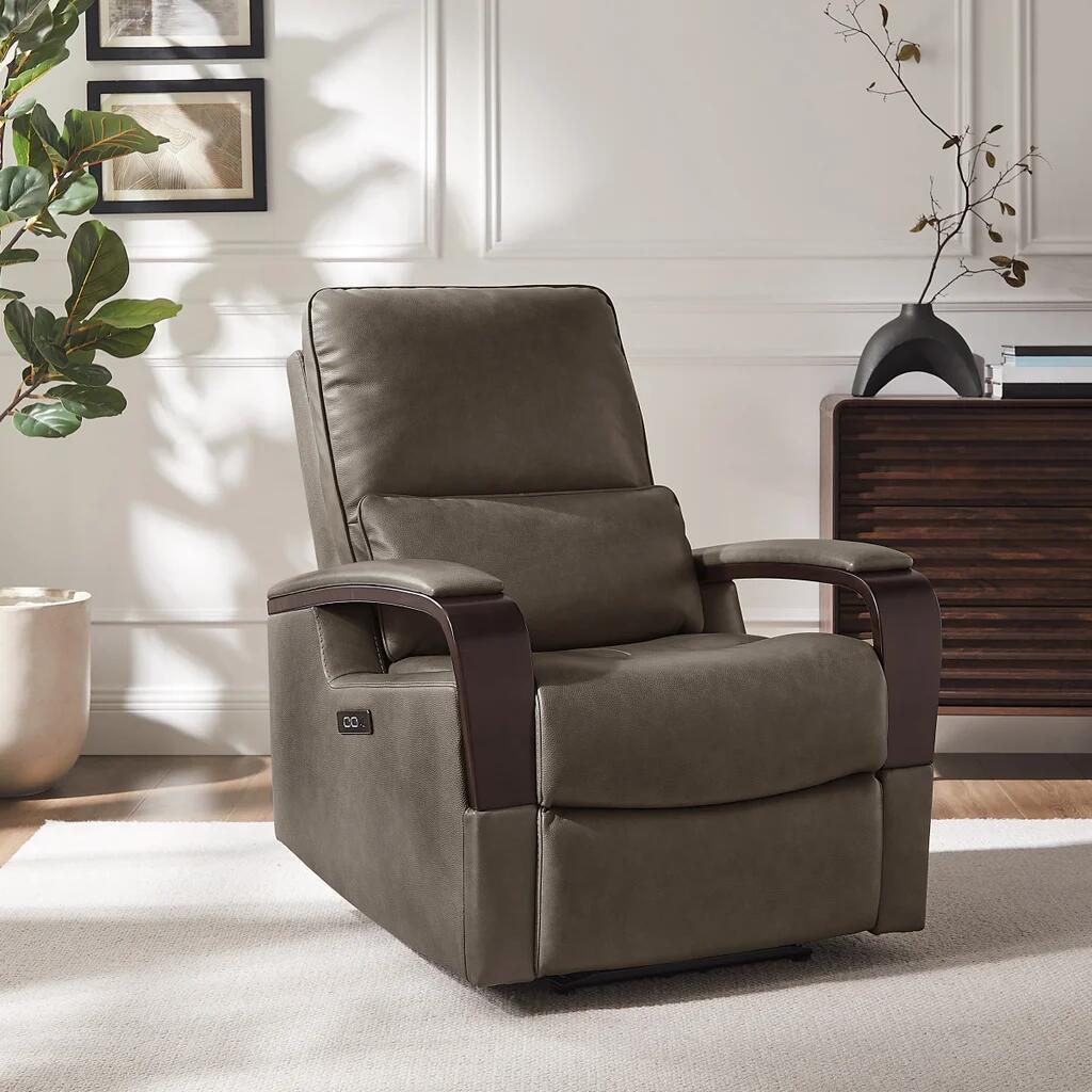 Shayne Leather Power Recliner with Power Headrest