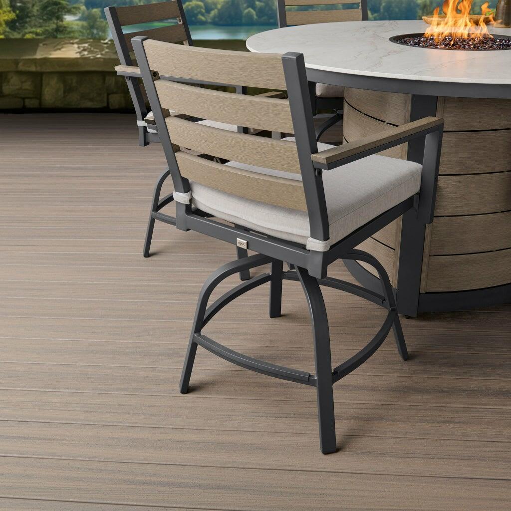 Agio Nicolet 7-piece Fire Outdoor Patio High Dining Set