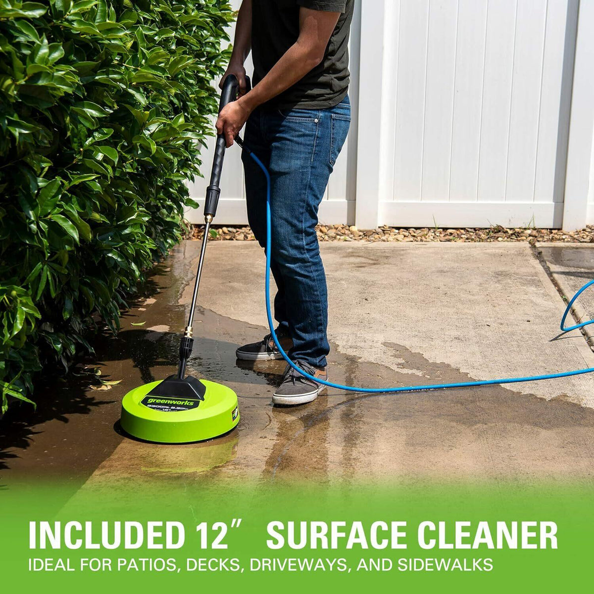 2000 PSI 1.2 GPM Cold Water Electric Pressure Washer with 12-inch Surface Cleaner and Premium Foam Cannon