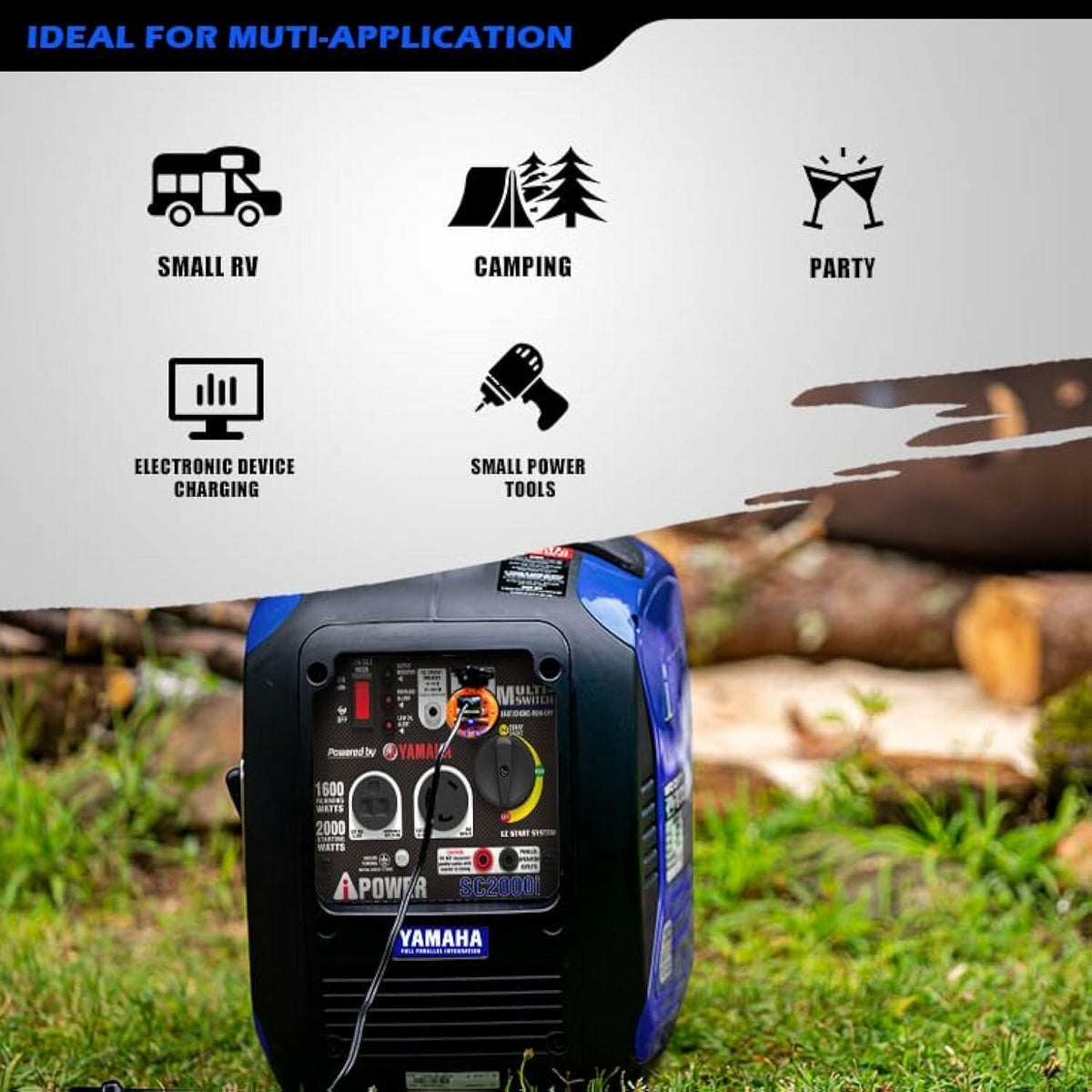 2000 Watt Portable Inverter Generator with Yamaha Engine