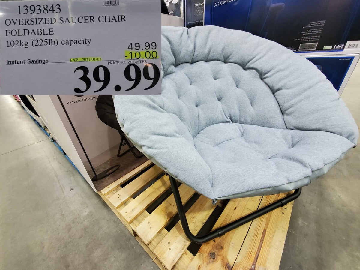 Urban Lounge Oversize Saucer Chair - Gray