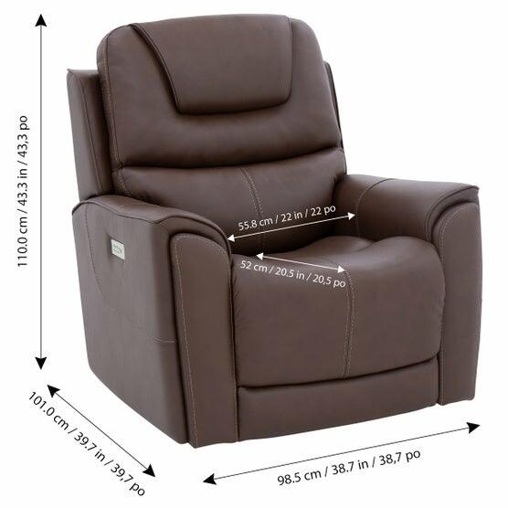 Weslin Leather Zero Gravity Power Recliner with Power Headrest