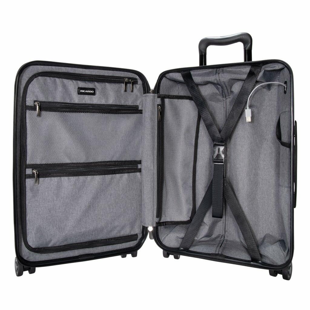 Ricardo 21.5 in Hardside Carry-on, Black / Bronze