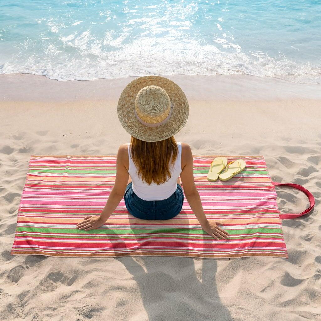 2-in-1 Beach Towel that converts into Tote, Pink