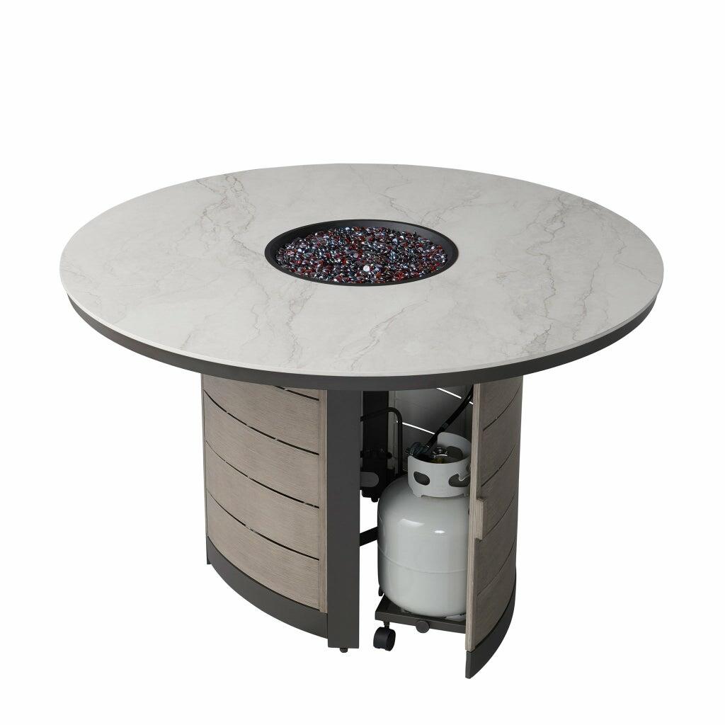 Agio Nicolet 7-piece Fire Outdoor Patio High Dining Set