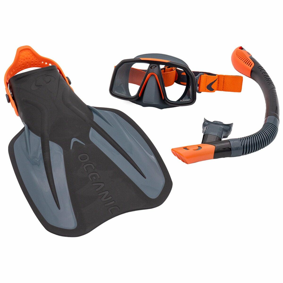 Oceanic Adult Snorkeling Set, S/M, Grey