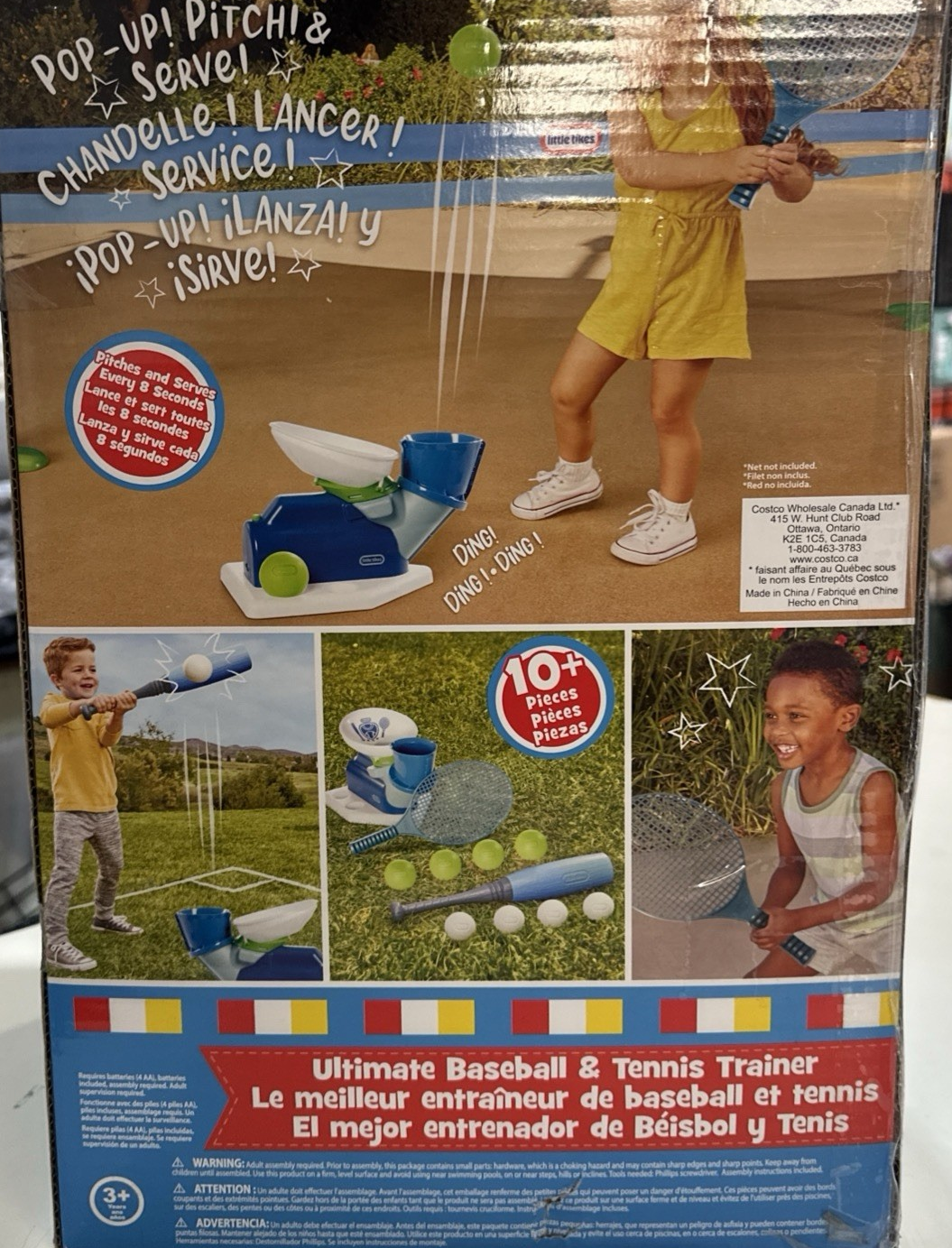 Little Tikes Ultimate Baseball & Tennis Trainer. Pitches And Serves 10+ Pcs