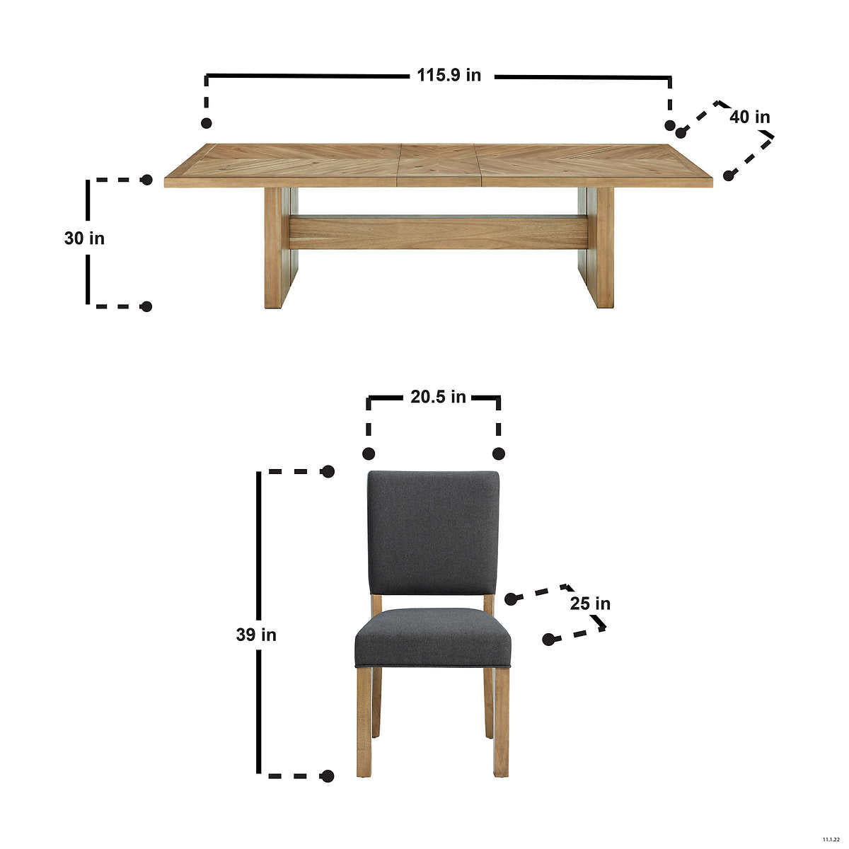 Zealand 9-piece Dining Table Set