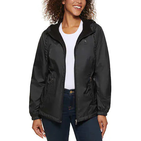 Calvin Klein Womens Zip Front Windbreaker