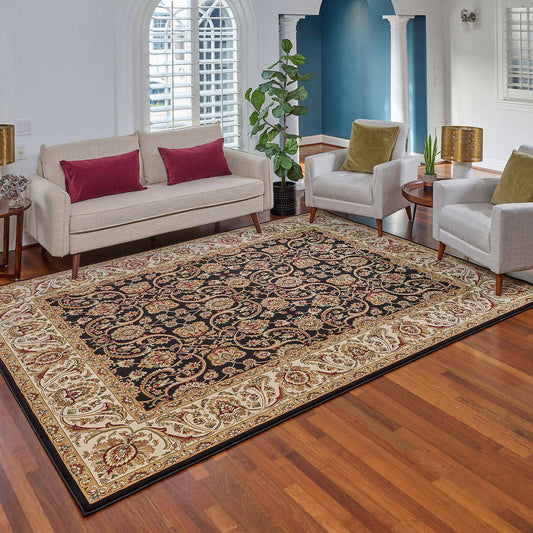 Thomasville Timeless Classic Rug Collection, Alden Black, 5'3" × 7'5"