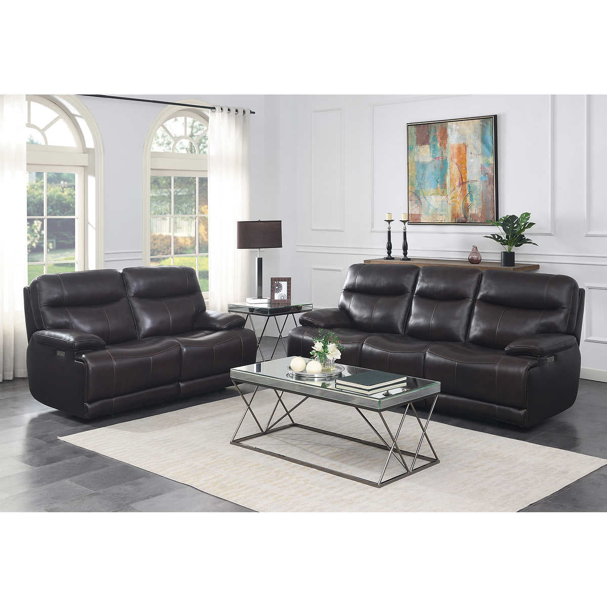 Ridgewin Leather Power Reclining Sofa