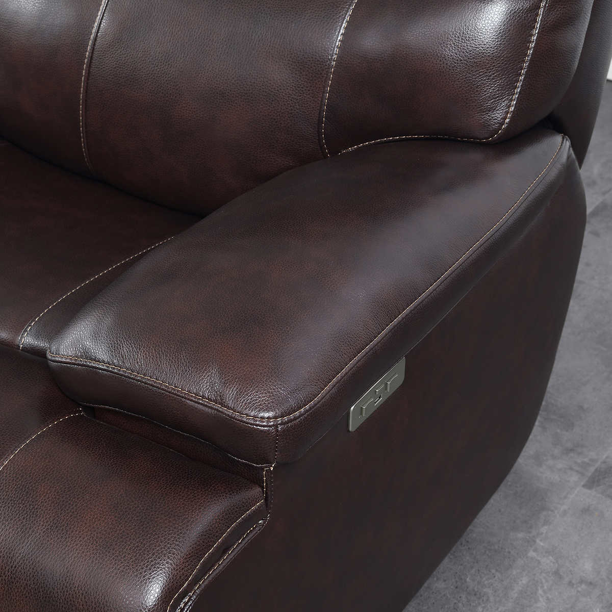 Ridgewin Leather Power Reclining Sofa