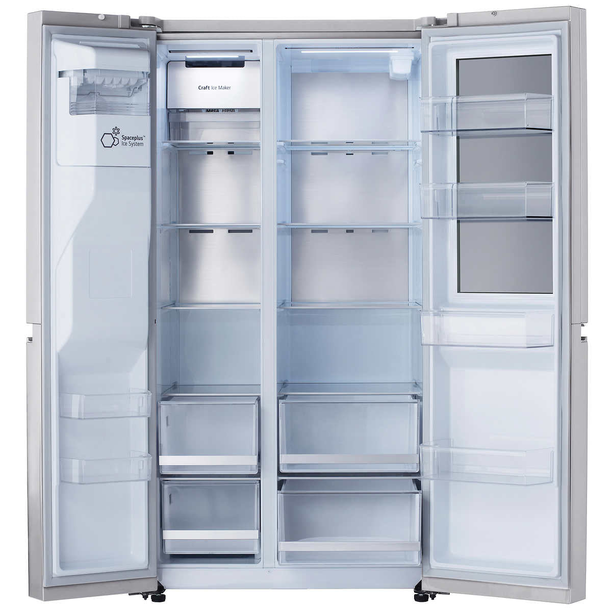LG 27 cu.ft. Smart Side-By-Side InstaView Door-in-Door Refrigerator with Craft Ice