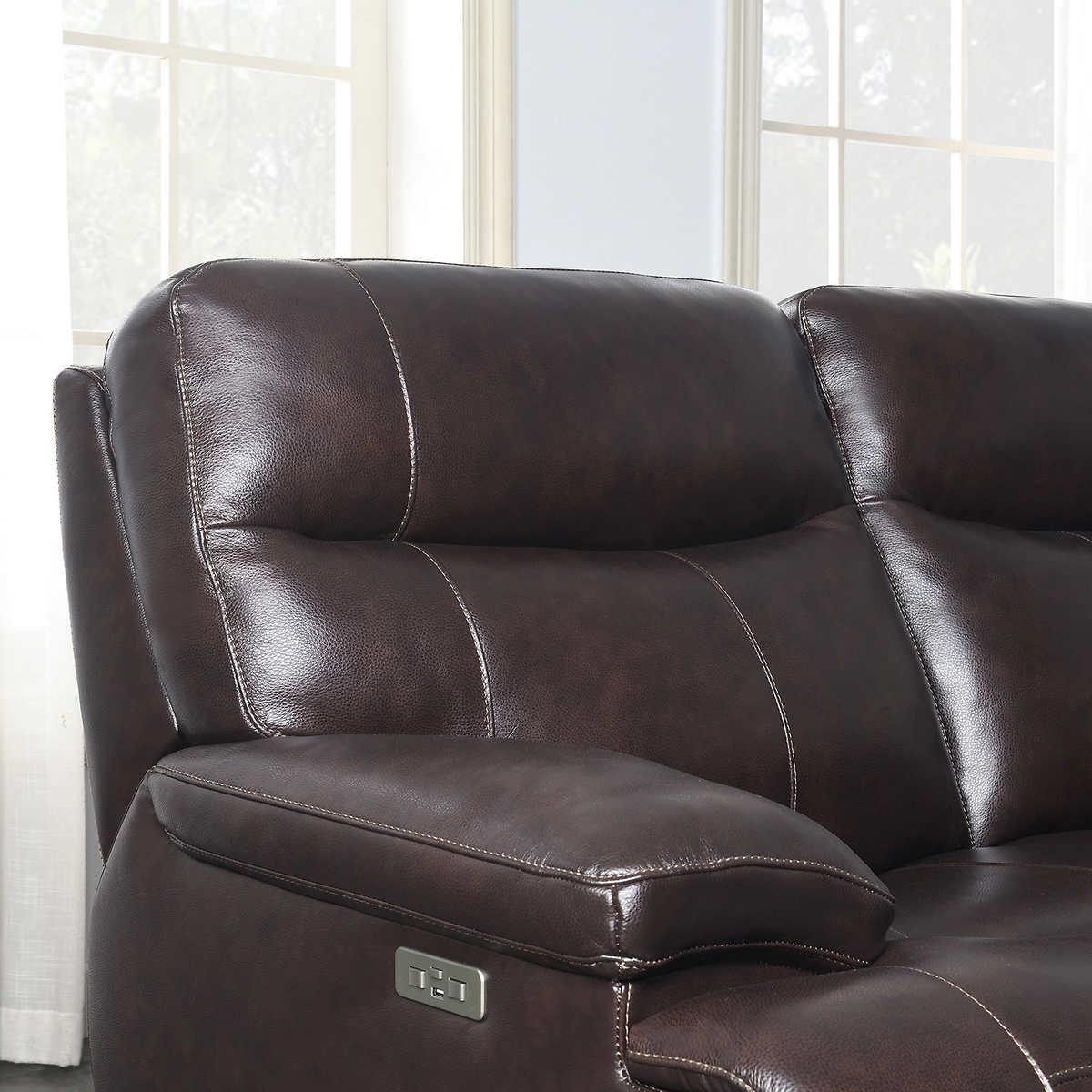 Ridgewin Leather Power Reclining Sofa