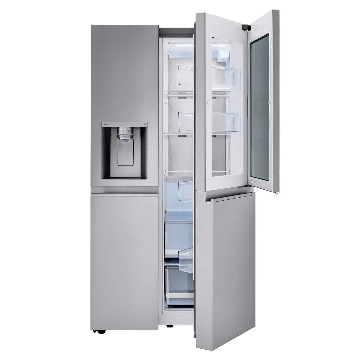 LG 27 cu.ft. Smart Side-By-Side InstaView Door-in-Door Refrigerator with Craft Ice