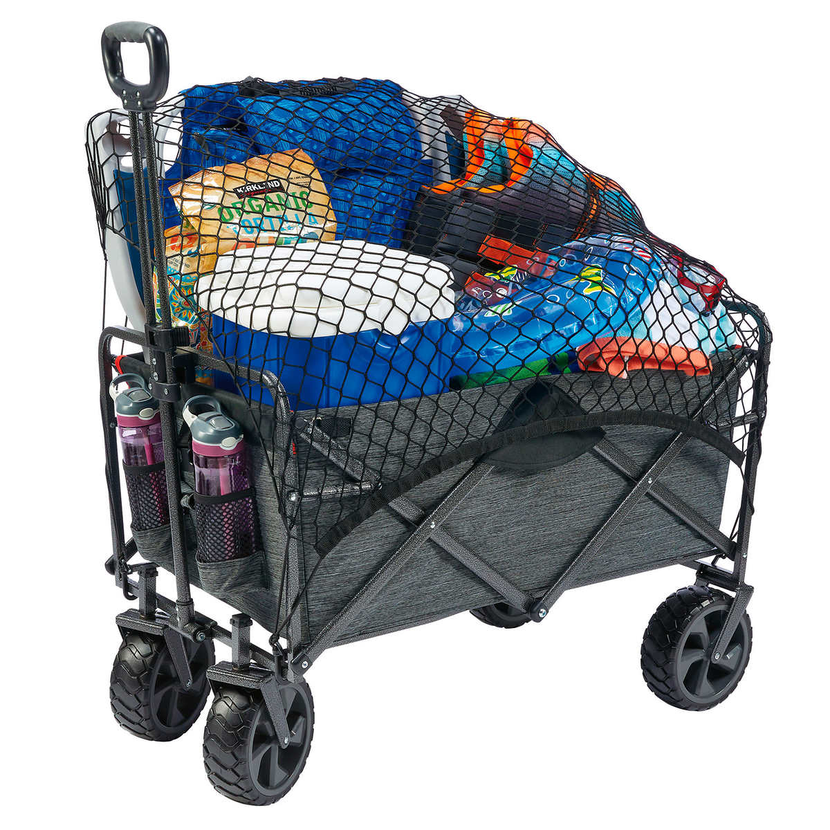 Mac Sports XL Folding Wagon with Cargo Net, Gray