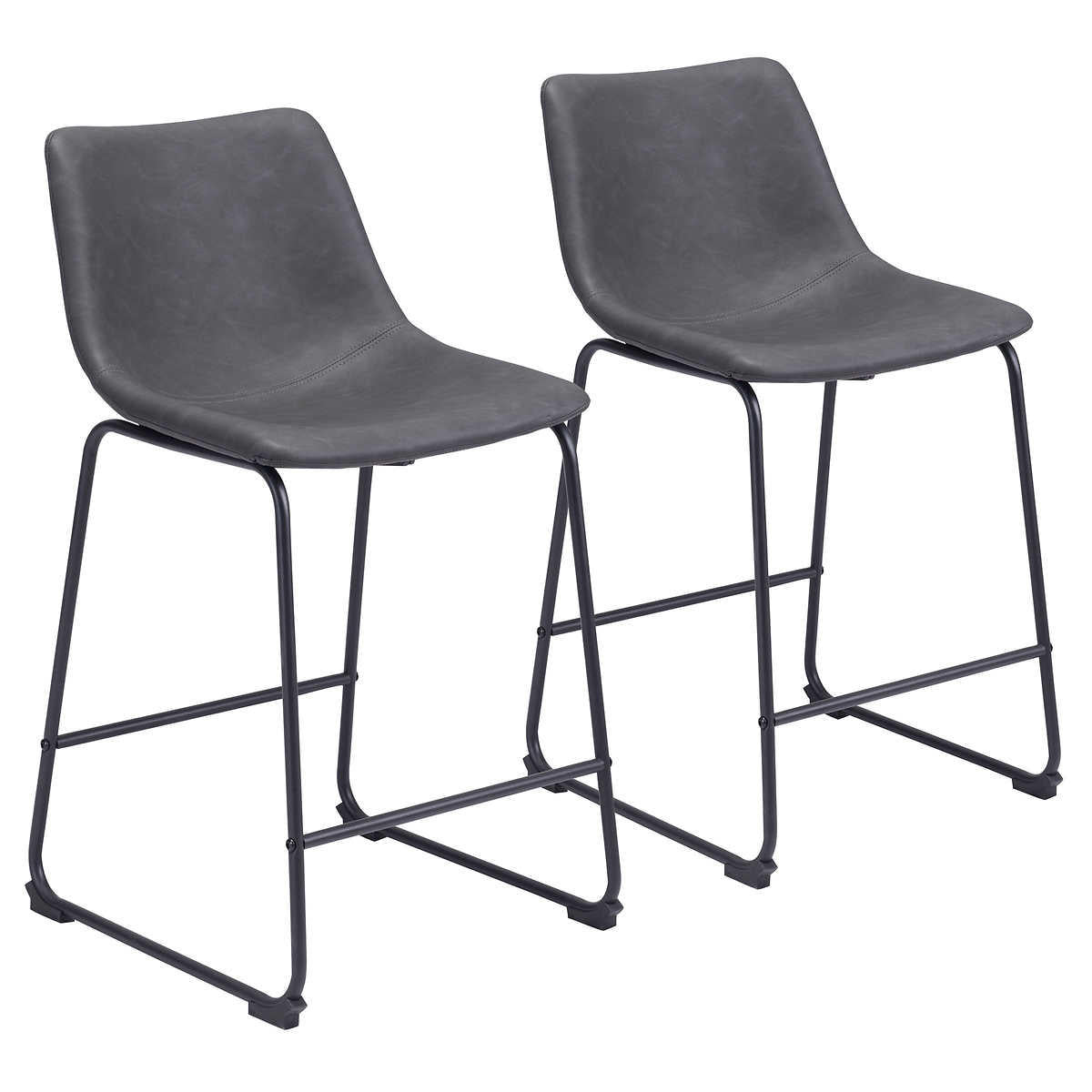 Kai 24” Barstool, 2-pack - Gray