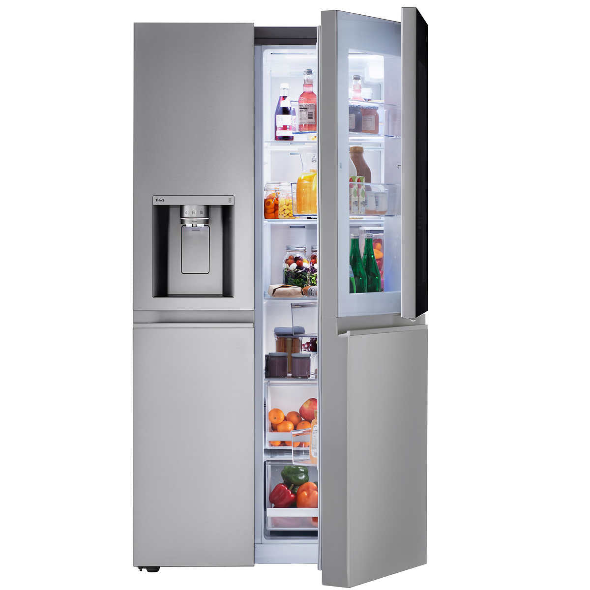 LG 27 cu.ft. Smart Side-By-Side InstaView Door-in-Door Refrigerator with Craft Ice