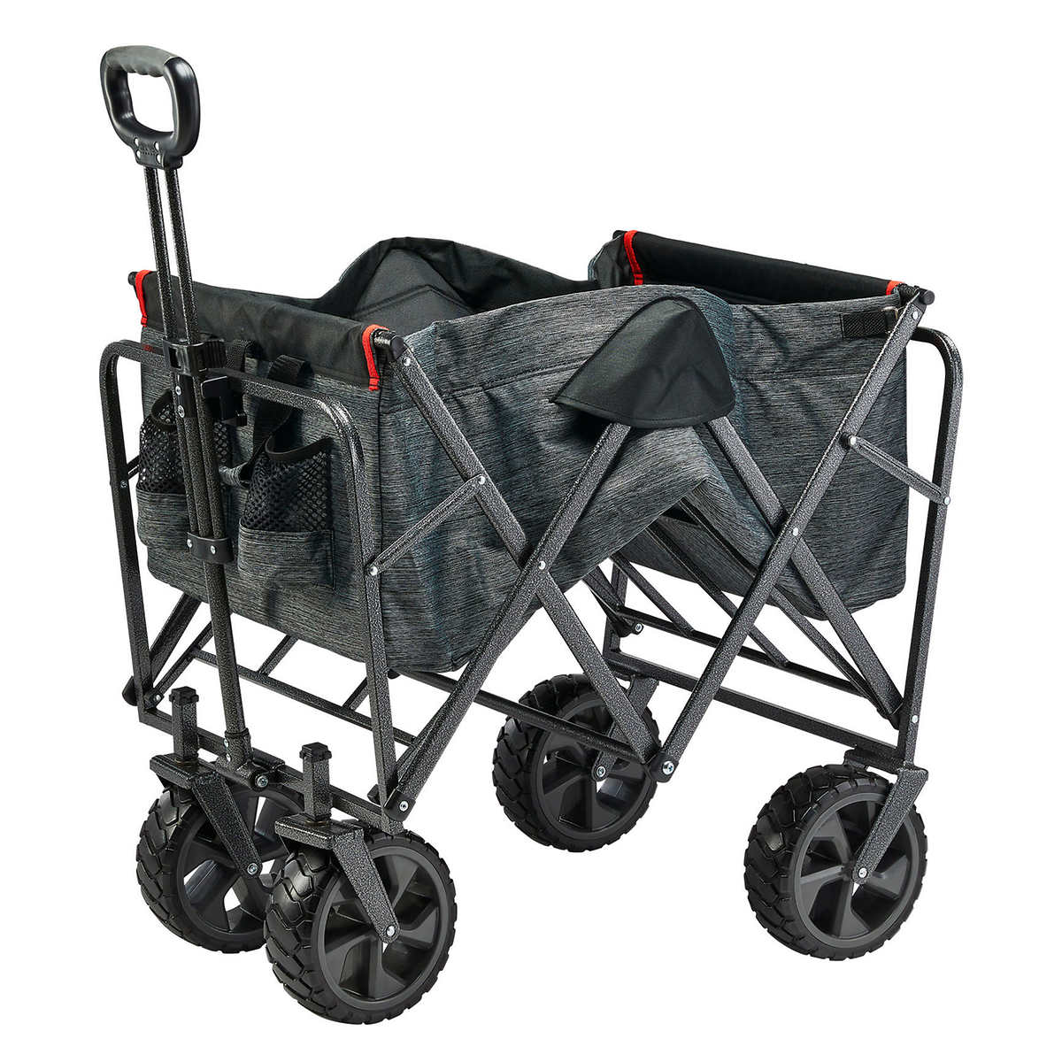 Mac Sports XL Folding Wagon with Cargo Net, Gray