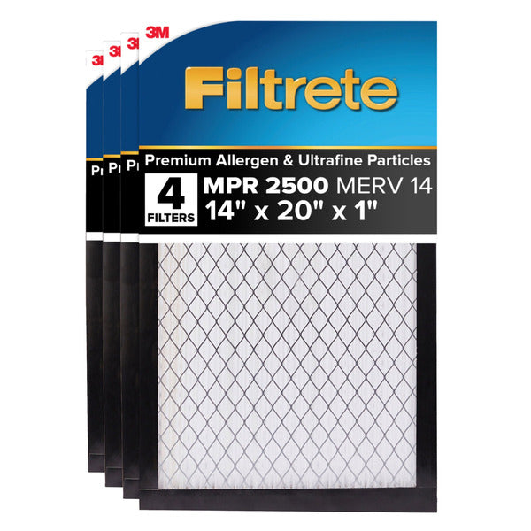 Filtrete Air Filter 1”, MPR 2500 MERV 14, 14 x 20 x 1, 4-pack — image 1