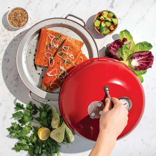 Nordic Ware Deluxe Kettle Smoker with 5 Woodchip Varieties — image 2