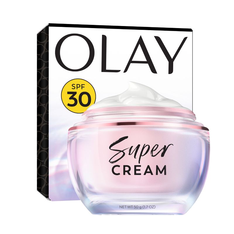 Olay Super Cream SPF 30, 1.7 oz, jar and retail box