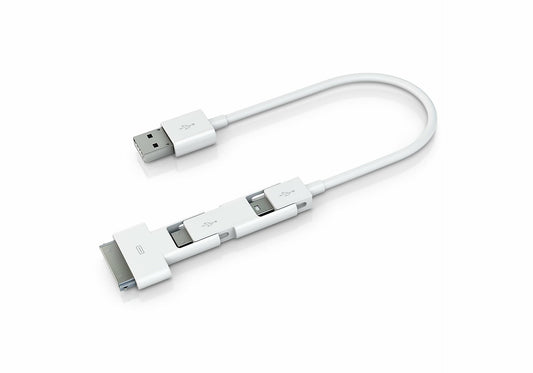 Innergie Magic Cable Trio 3-in-1 Micro USB/Mini USB/Apple 30-Pin iPod/iPhone Connectors 7.8- Inch (TACC-FMD70GR AP2)
