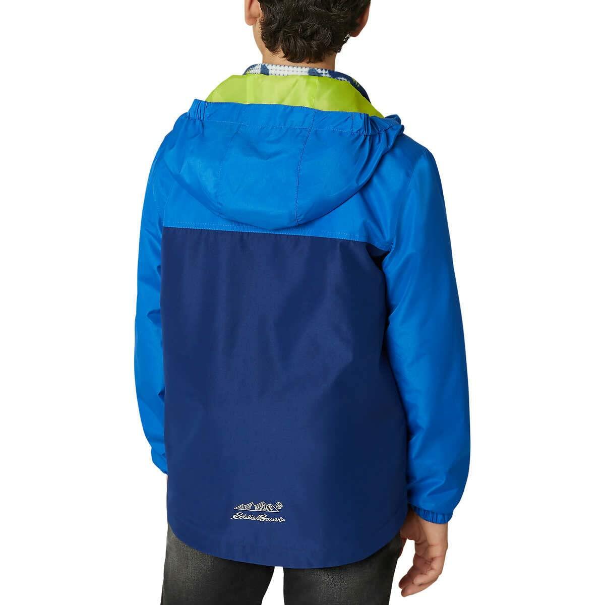 Eddie Bauer Youth Lone Peak 3 in 1 Jacket (Nautical Blue Camo, X-Small 5/6)