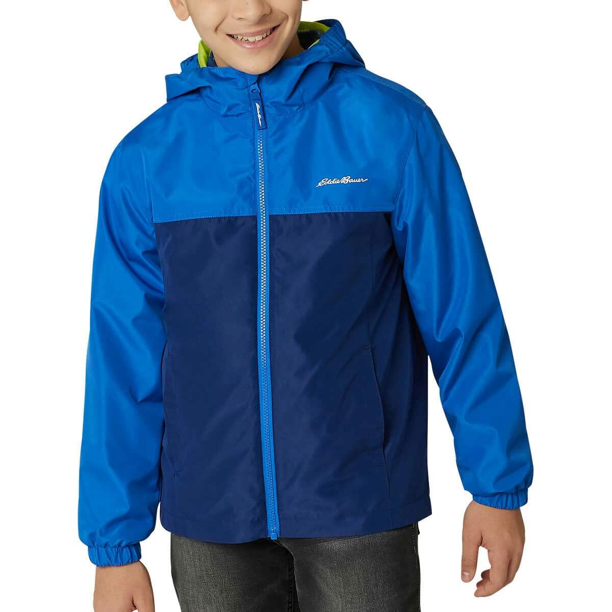 Eddie Bauer Youth Lone Peak 3 in 1 Jacket (Nautical Blue Camo, X-Small 5/6)