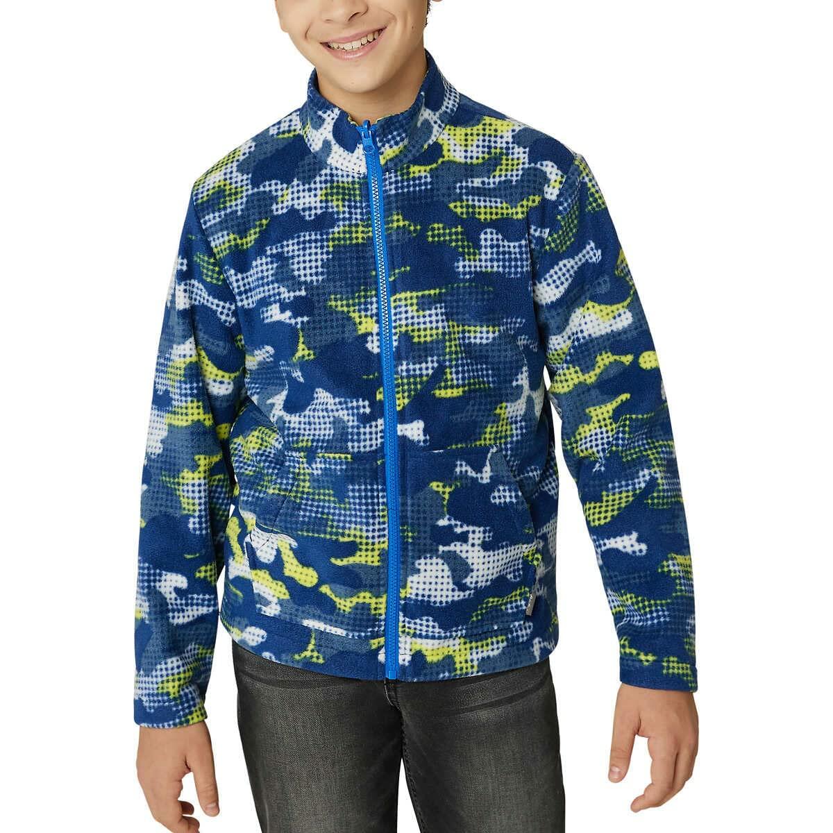 Eddie Bauer Youth Lone Peak 3 in 1 Jacket (Nautical Blue Camo, X-Small 5/6)