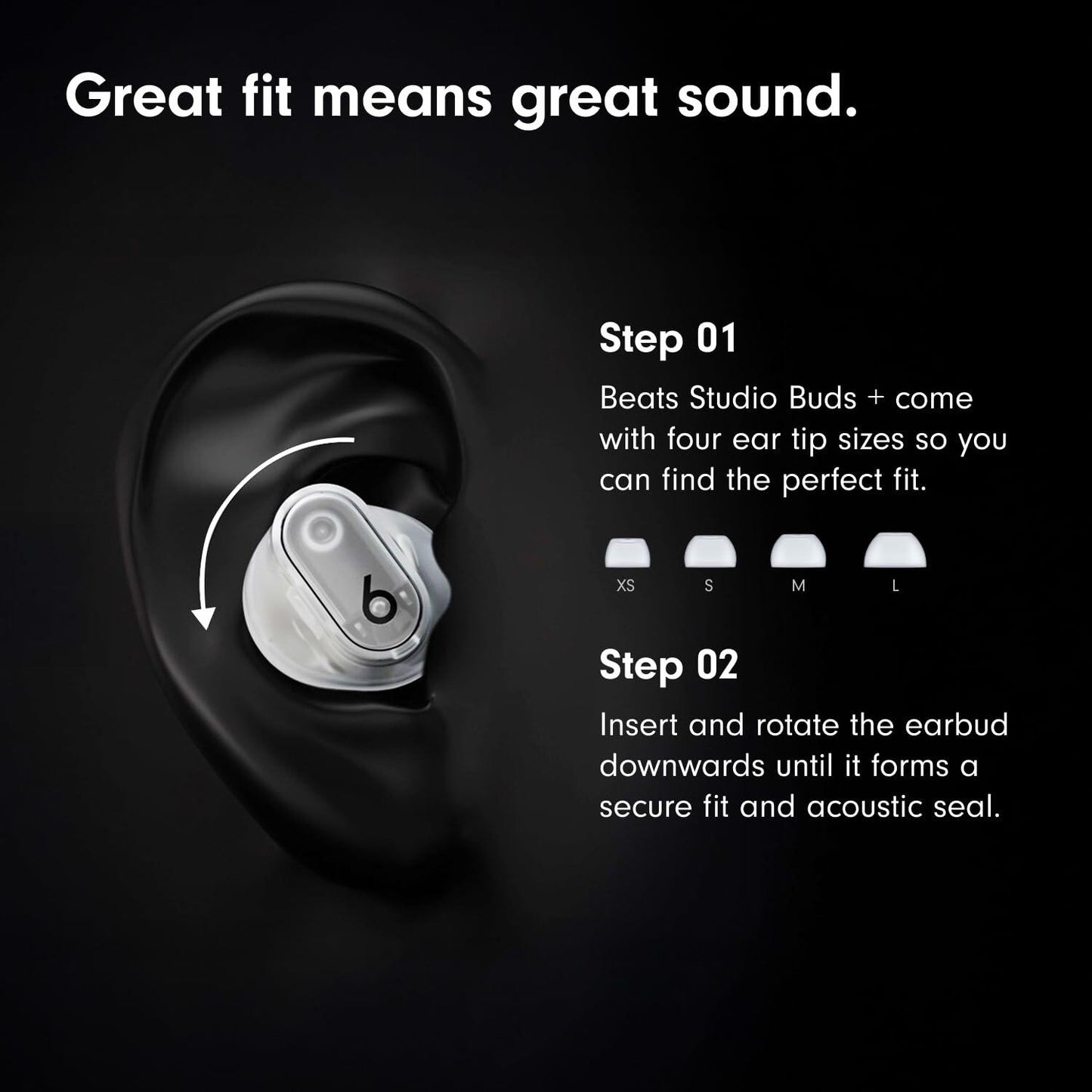Beats Studio Buds + | True Wireless Noise Cancelling Earbuds, Enhanced Apple & Android Compatibility, Built-in Microphone, Sweat Resistant Bluetooth Headphones, Spatial Audio - Cosmic Silver