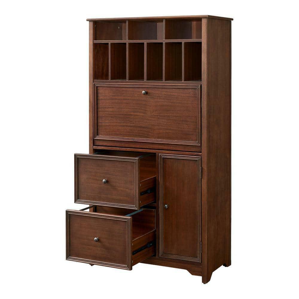 Home Decorators Collection Secretary Desk 60.24"X32"X15.7" Solid Wood+Doors+Drawers+Shelves