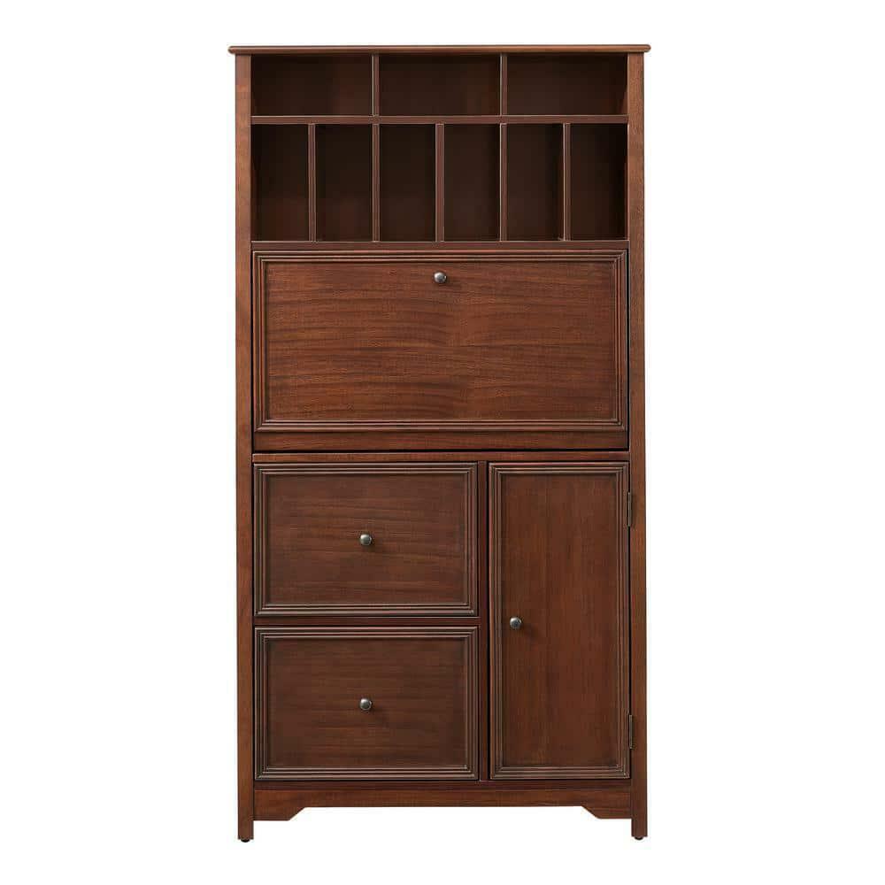 Home Decorators Collection Secretary Desk 60.24"X32"X15.7" Solid Wood+Doors+Drawers+Shelves