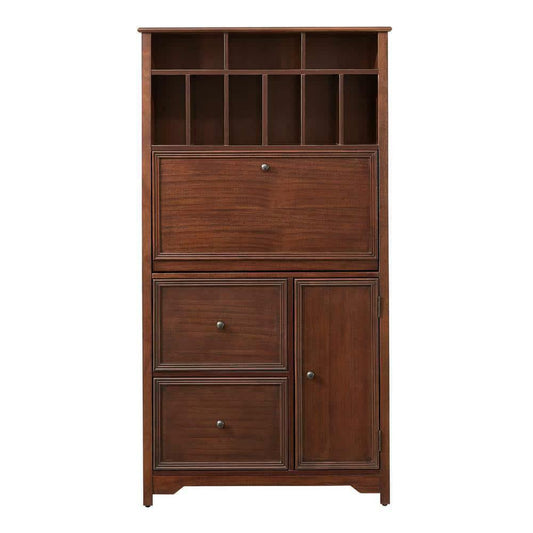 Home Decorators Collection Secretary Desk 60.24"X32"X15.7" Solid Wood+Doors+Drawers+Shelves