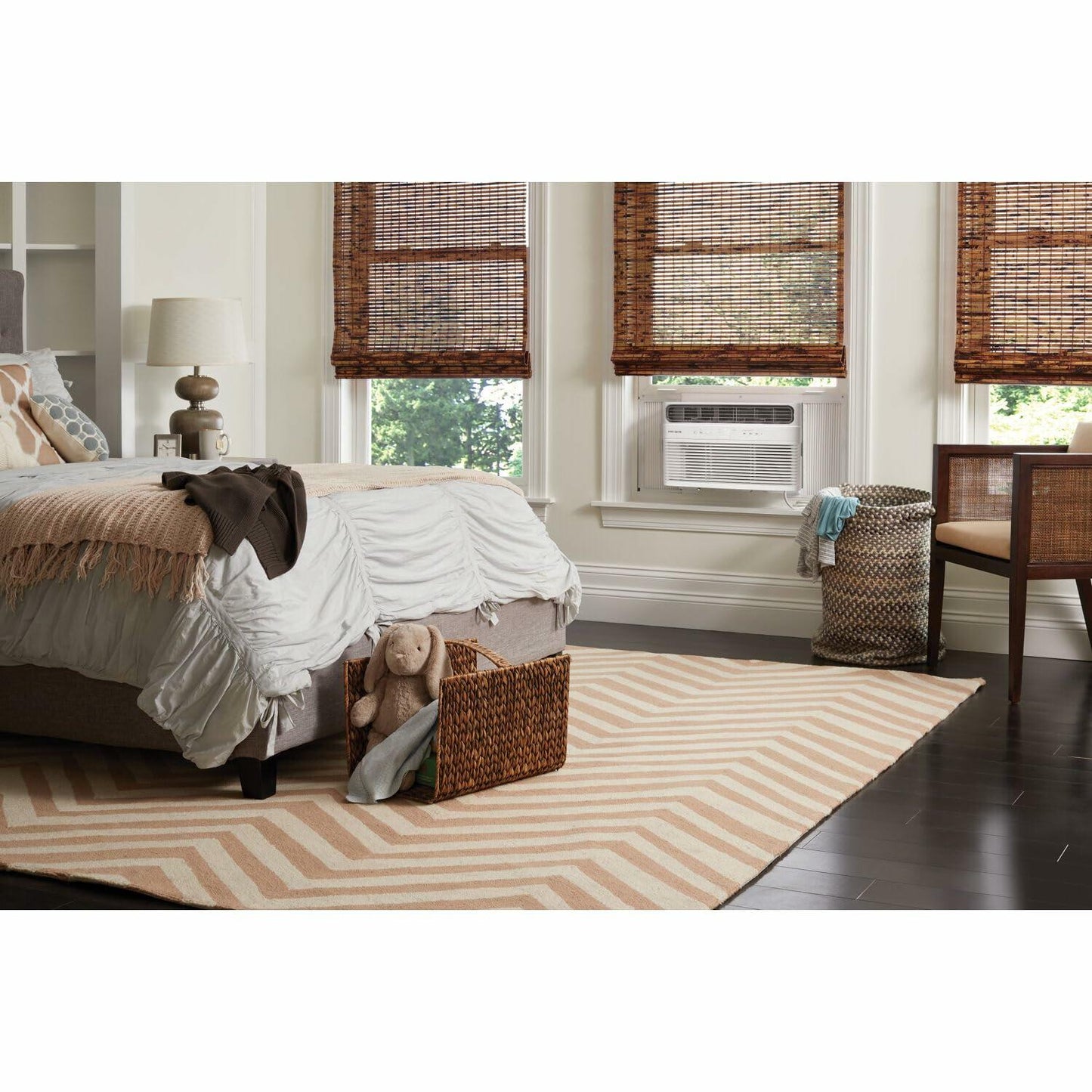 Frigidaire 8,000 BTU Window Air Conditioner & Dehumidifier, 115V, Cools up to 350 Sq. Ft. for Apartment, Dorm Room & Small/Medium Rooms, with Remote Control, Programmable Timer, and Sleep Mode, White