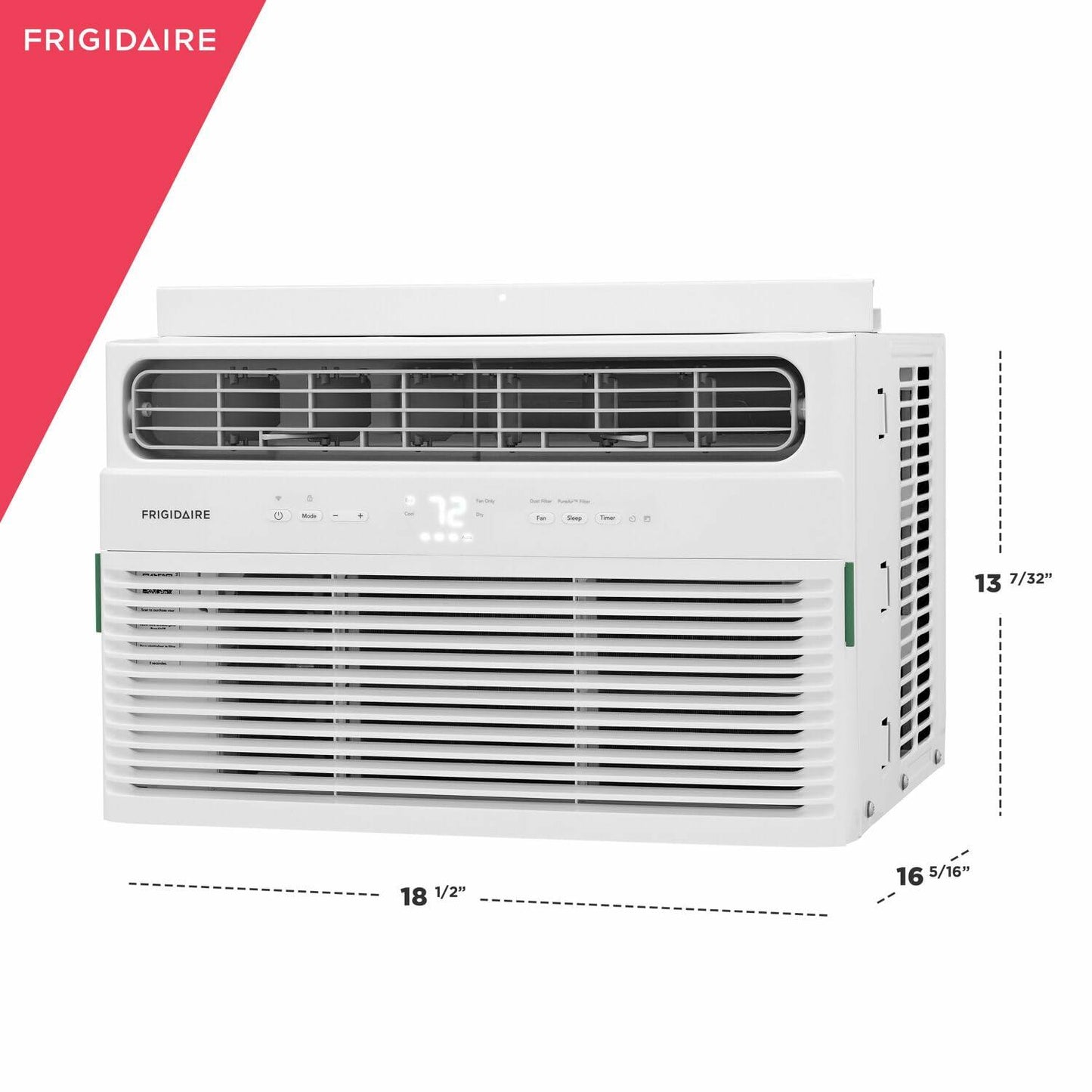 Frigidaire 8,000 BTU Window Air Conditioner & Dehumidifier, 115V, Cools up to 350 Sq. Ft. for Apartment, Dorm Room & Small/Medium Rooms, with Remote Control, Programmable Timer, and Sleep Mode, White