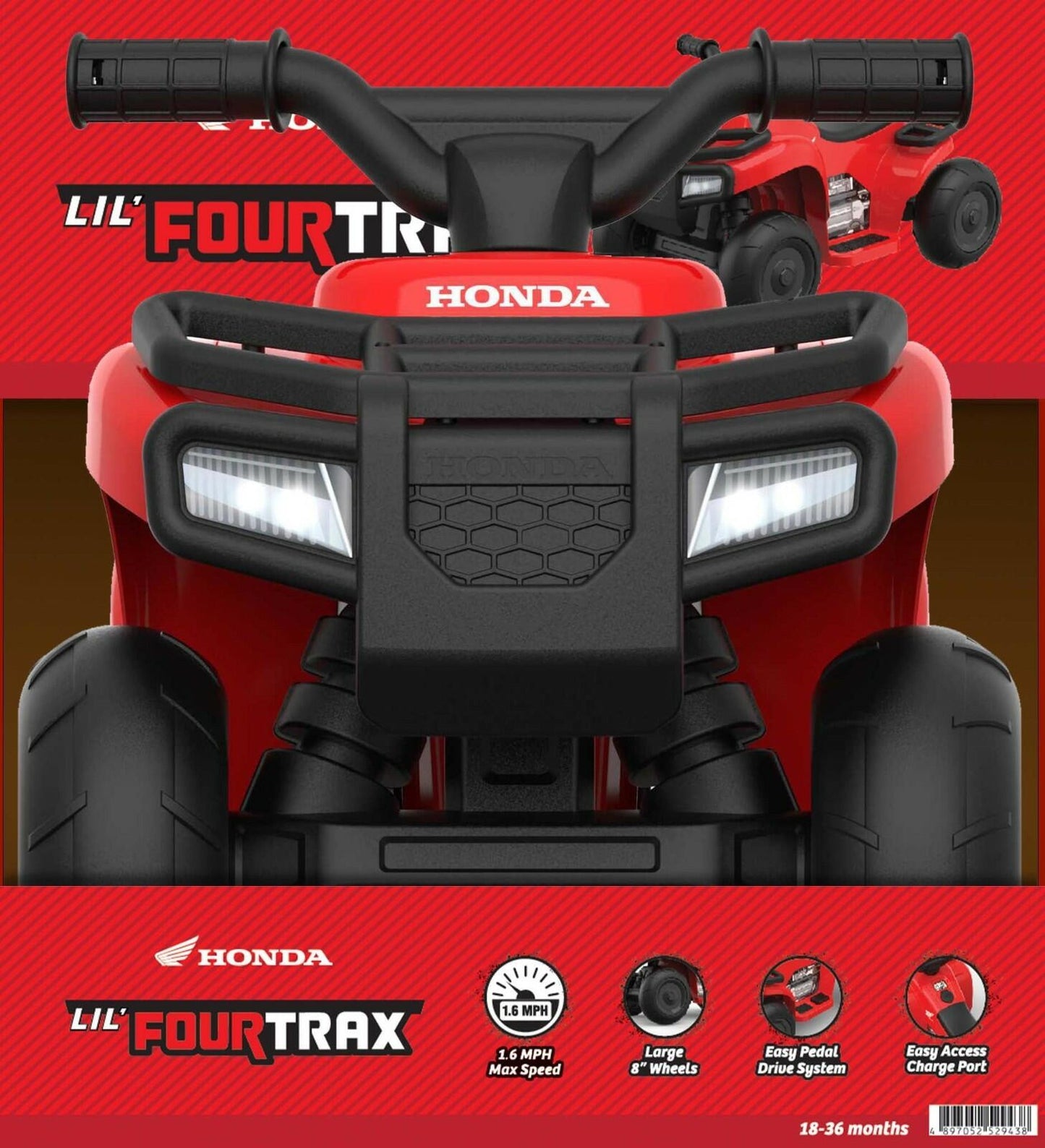 6V Honda Four Trax, Battery Powered Ride on