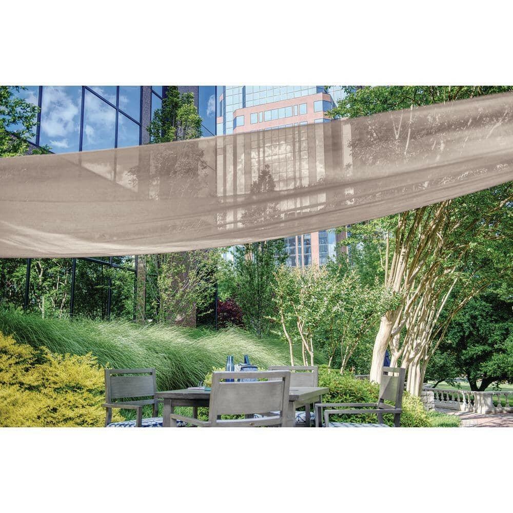 Vigoro 6 ft. x 100 ft. Almond Sun Shade Fabric Shade Cloth