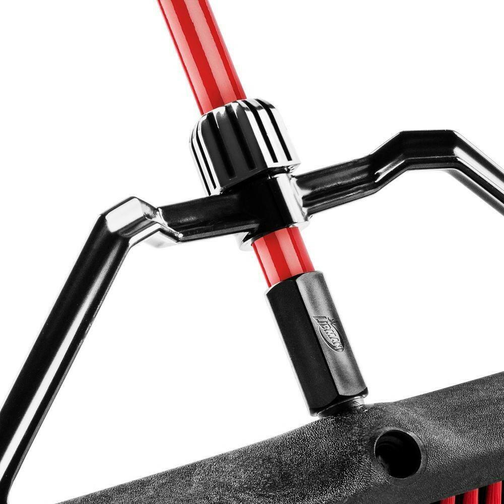 36 In. High Power Multi-Surface Push Broom with Brace and 60 In Steel Handle