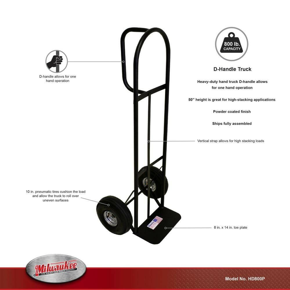 Milwaukee 800 lb. Capacity D-Handle Hand Truck HD800P
