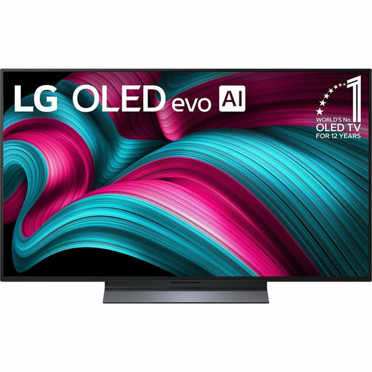 LG OLED42C5PUA 42 Inch Class C5 Series OLED evo 4K UHD Smart webOS TV 2025 (Renewed) Bundle with Deco Gear 6FT HDMI 2.0 Cable and CPS Exclusive 26 Month Protection Pack (BEACH-CPS-26M1500)