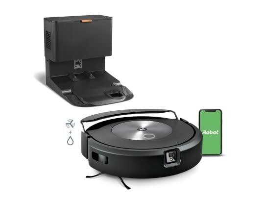 iRobot Roomba Combo j7+ Self-Emptying Robot Vacuum & Mop - Automatically Vacuums and Mops, Fully Retractable Mop pad, Identifies & Avoids Obstacles, Smart Mapping, Works with Alexa, Ideal for Pets