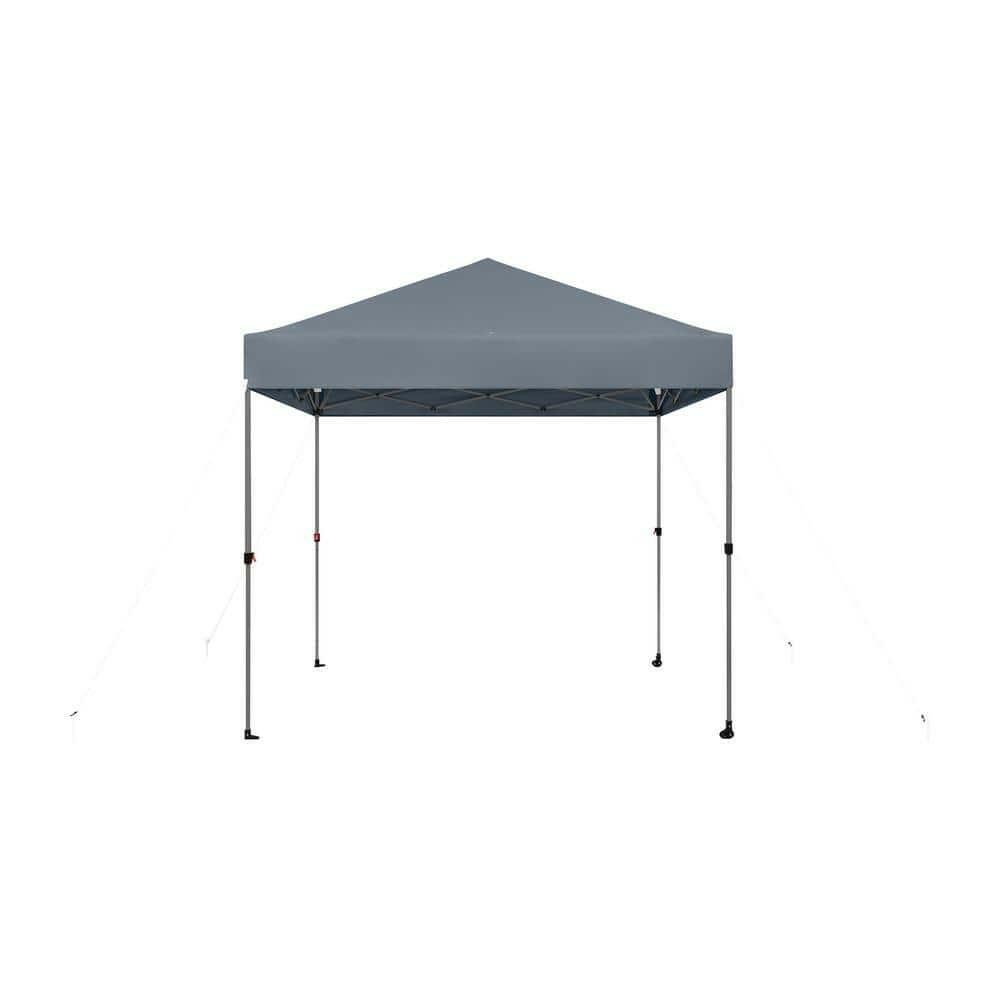Everbilt 8 ft. X 8 ft. Grey Straight Leg Instant Canopy Pop Up Tent Sto-N-Go