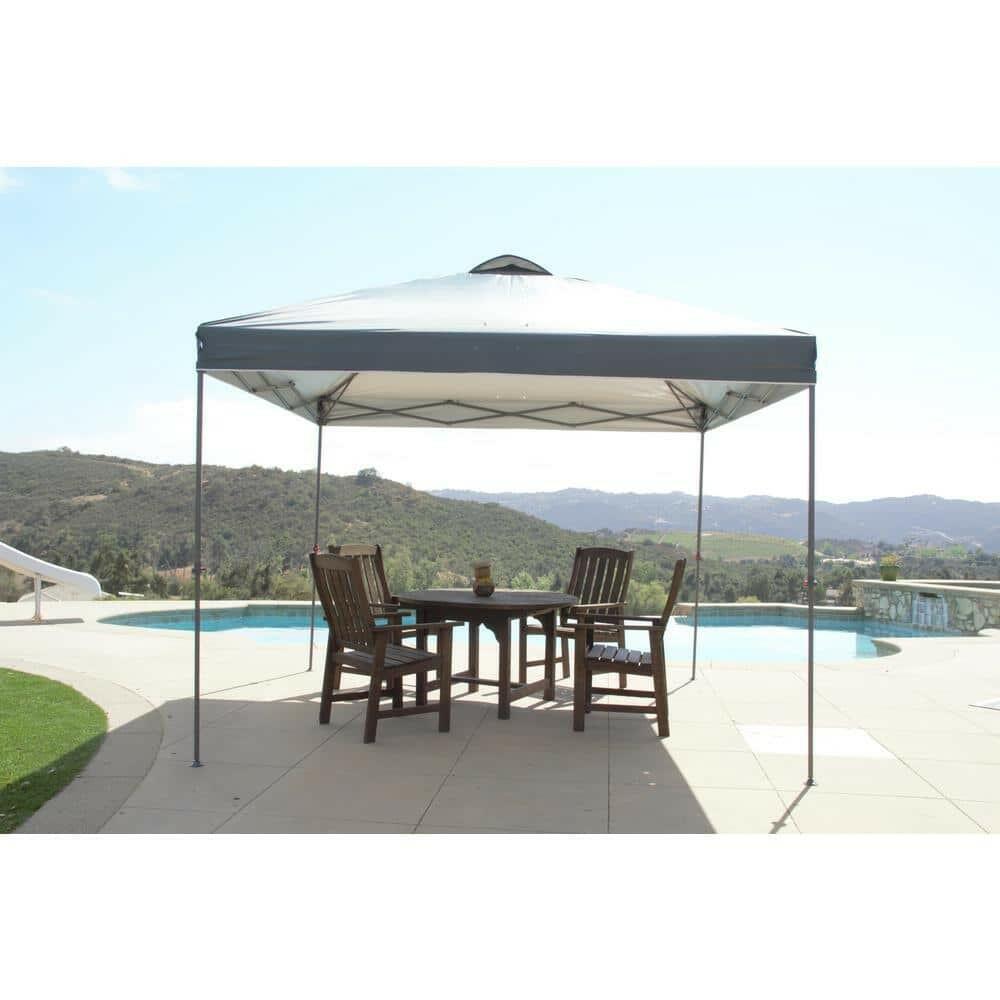 Everbilt 10 ft. x 10 ft. Grey Instant Canopy Pop Up Tent